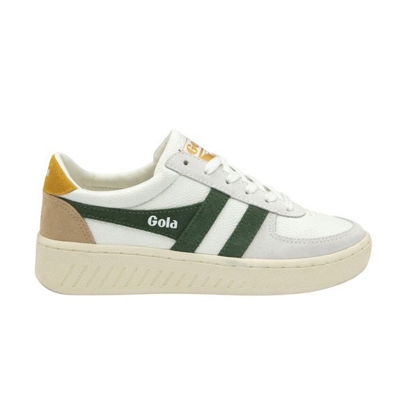 NIB Gola Classics Women's Grandslam Trident Sneakers Sz 6 White Evergreen Sun